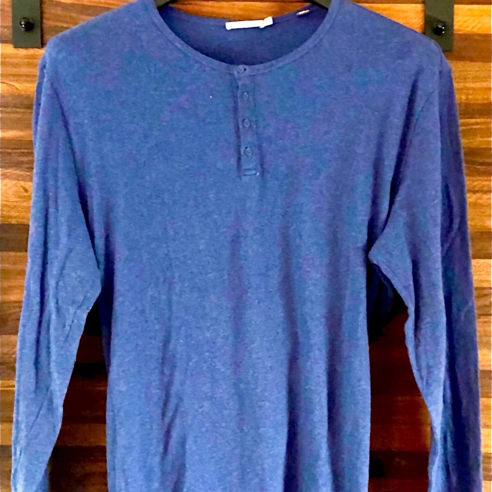 Vince heathered henley, mid-weight, XXL